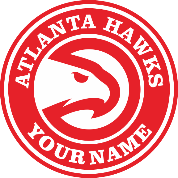 Atlanta Hawks Customized Logo vinyl decal